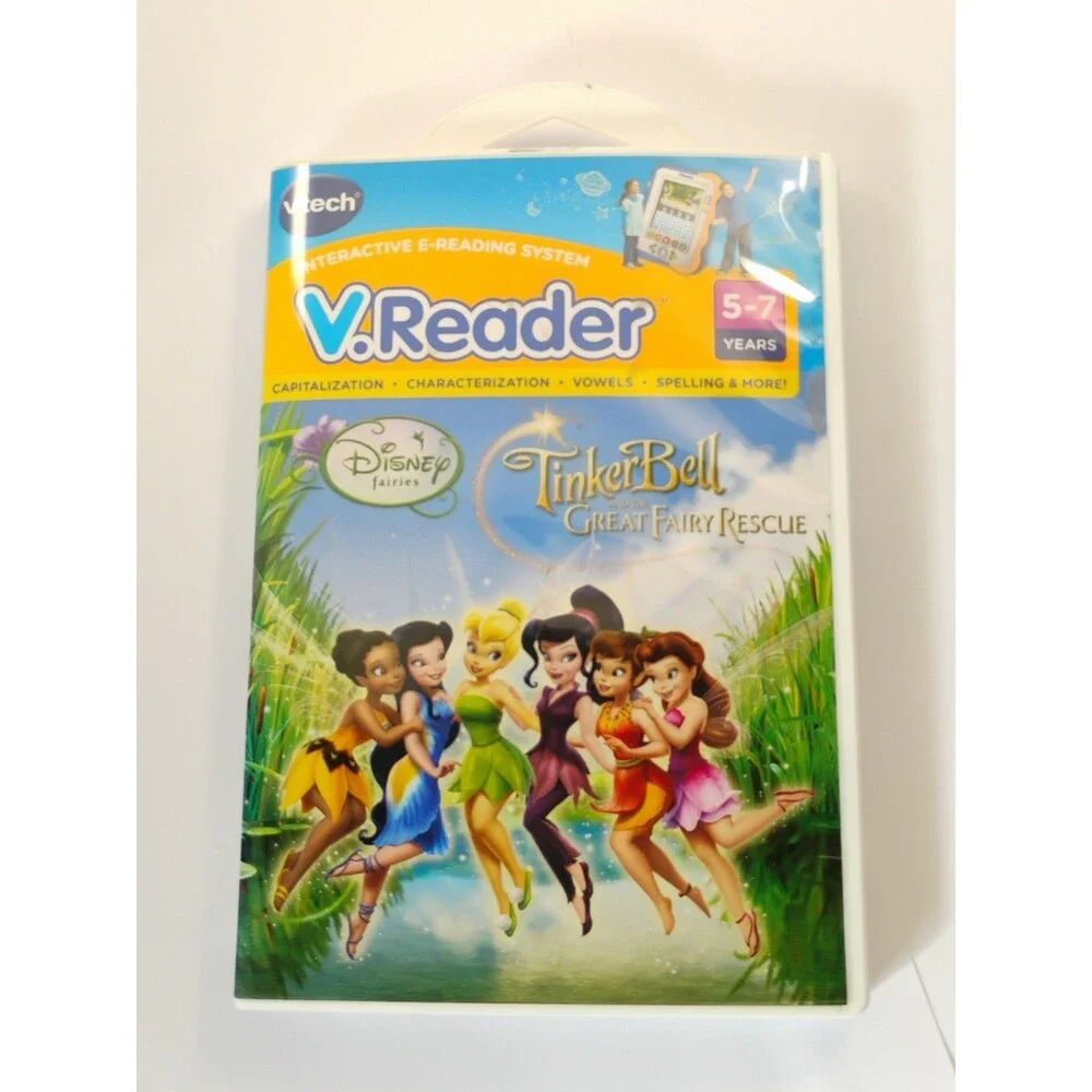 Vtech V Reader TinkerBell Great Fairy Rescue New Sealed 5-7 years Disney Manual